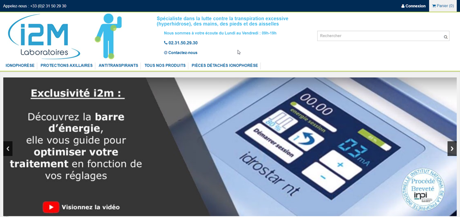 Transpiration.biz boutique en ligne ionophorèse