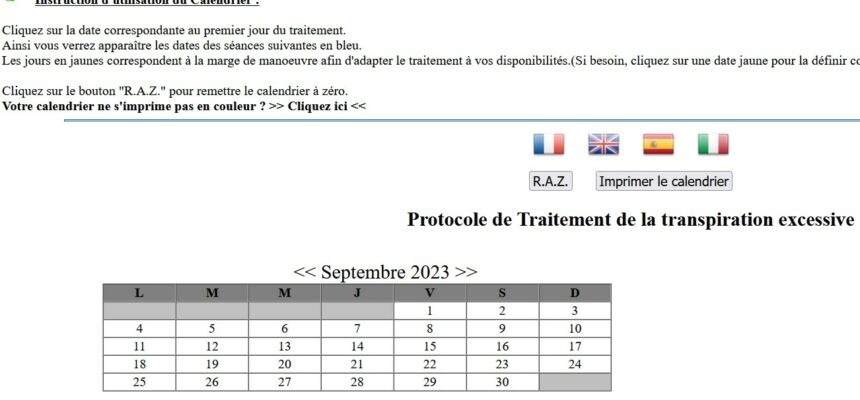 Protocole ionophorèse