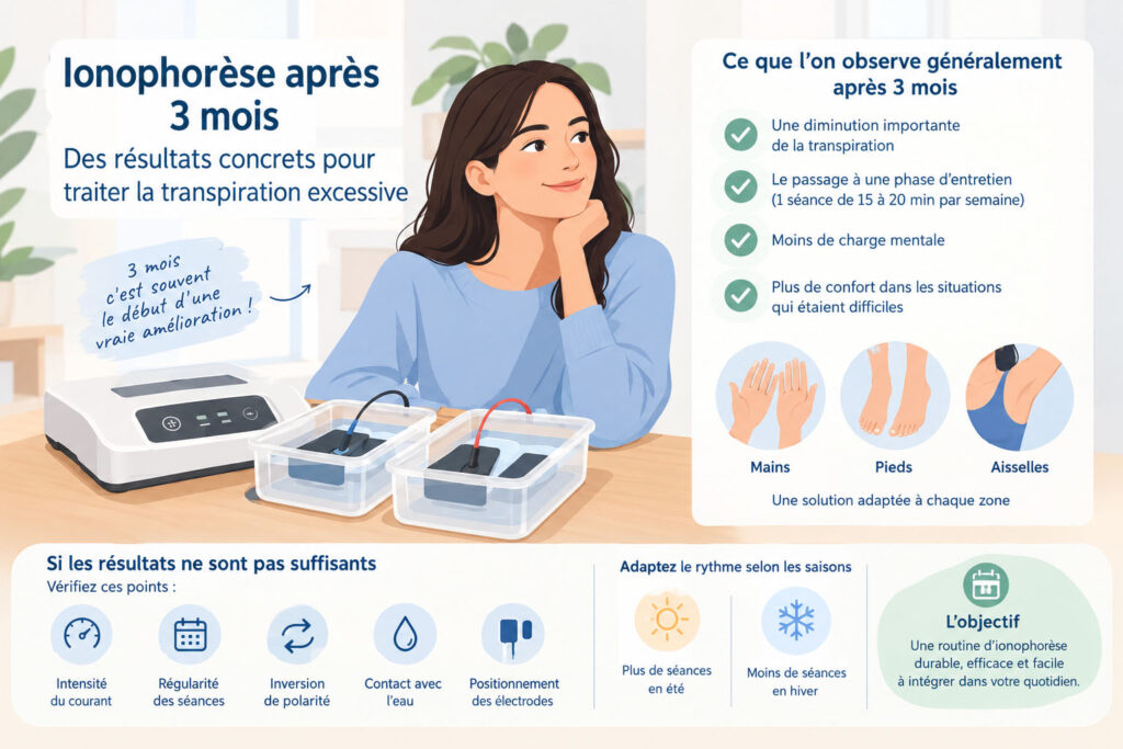 Ionophorèse après trois mois